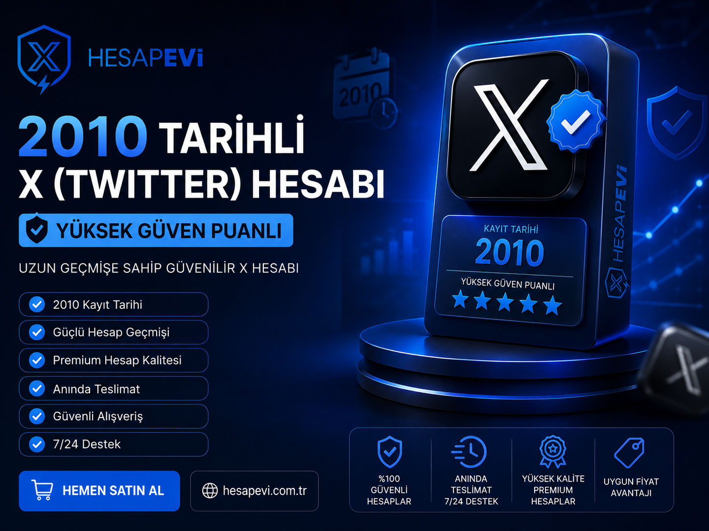 2010 Tarihli X (Twitter) Hesabı - Yüksek Güven Puanlı
